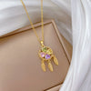 Necklace Stainless Steel Copper Geometric Cartoon Style