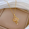Necklace Stainless Steel Copper Geometric Cartoon Style