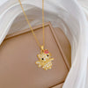 Necklace Stainless Steel Copper Geometric Cartoon Style
