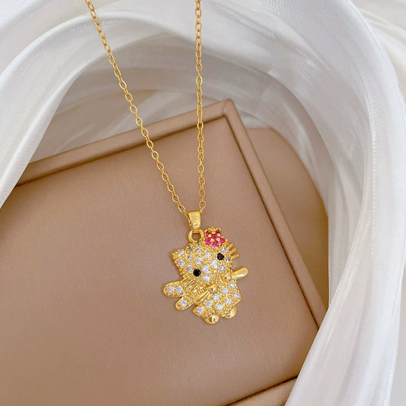 Necklace Stainless Steel Copper Geometric Cartoon Style