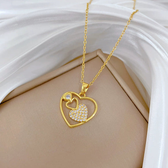 Necklace Stainless Steel Copper Geometric Cartoon Style