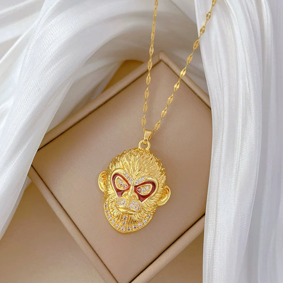 Necklace Stainless Steel Copper Geometric Cartoon Style