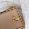 Necklace Stainless Steel Copper Geometric Cartoon Style