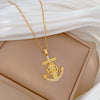 Necklace Stainless Steel Copper Geometric Cartoon Style