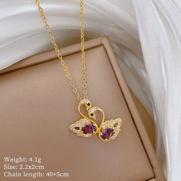 Necklace Stainless Steel Copper Geometric Cartoon Style