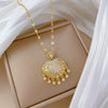 Necklace Stainless Steel Copper Geometric Cartoon Tassel Auspicious Lock Women's