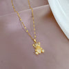 Necklace Stainless Steel Copper Geometric Cateye Bear Design