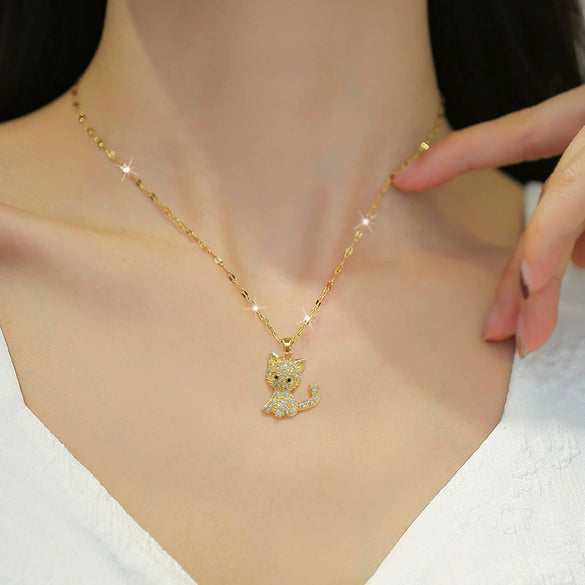Necklace Stainless Steel Copper Geometric Cute Style