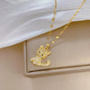 Necklace Stainless Steel Copper Geometric Cute Style