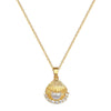 Necklace Stainless Steel Copper Geometric Double Pearl Shell Light Luxury Elegant Gorgeous Unisex