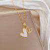 Necklace Stainless Steel Copper Geometric Doublelayer Love Witch Style For Women