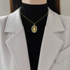 Necklace Stainless Steel Copper Geometric Egg Shaped Cartoon Minimalist