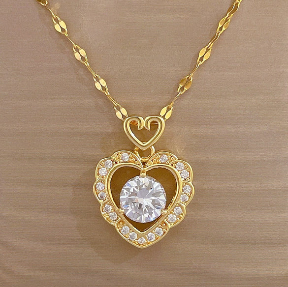 Necklace Stainless Steel Copper Geometric Electroplating Female