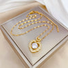 Necklace Stainless Steel Copper Geometric Electroplating Female