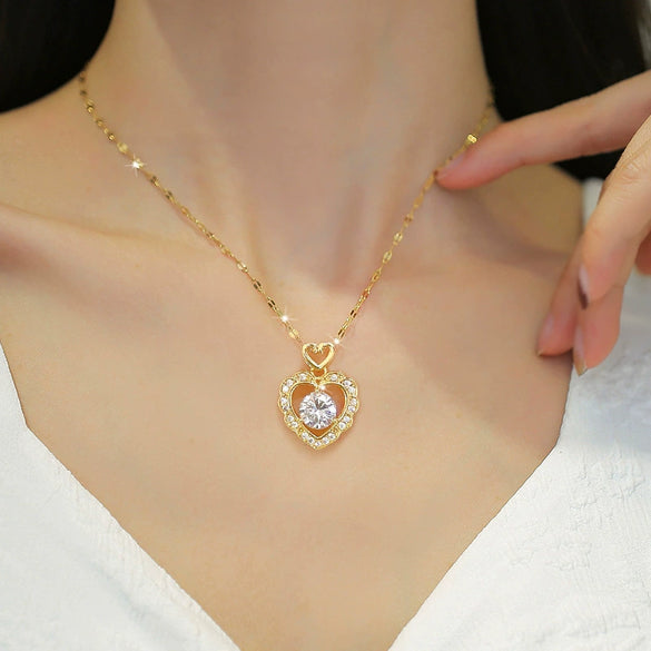 Necklace Stainless Steel Copper Geometric Electroplating Female