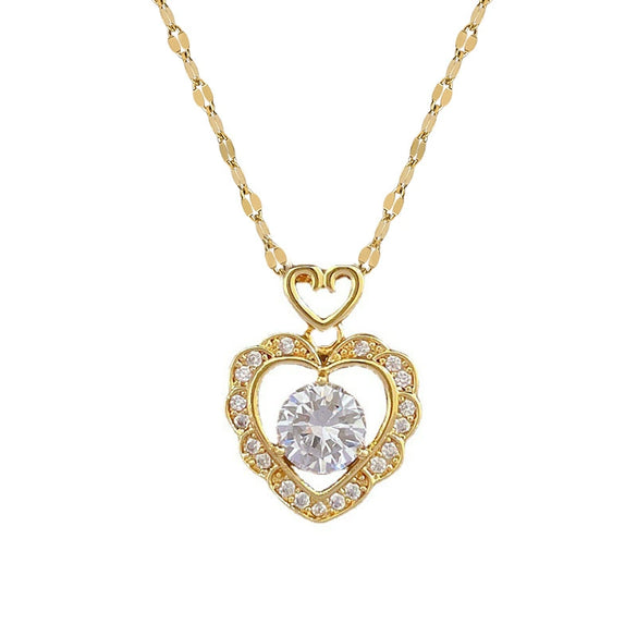Necklace Stainless Steel Copper Geometric Electroplating Female