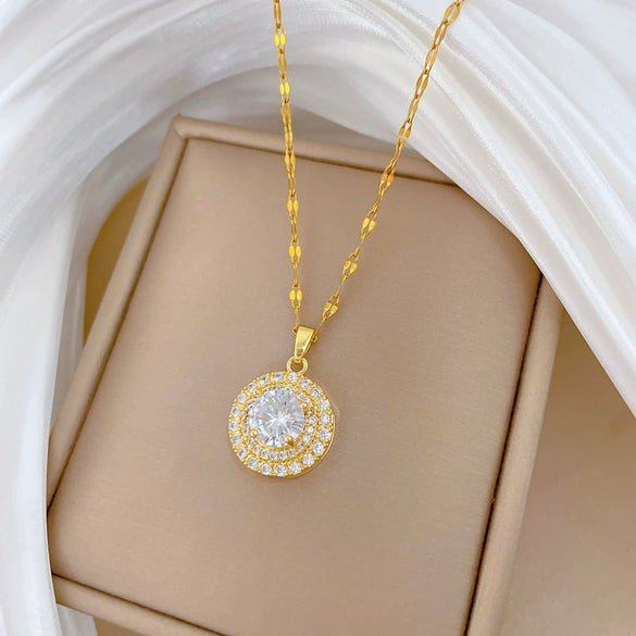 Necklace Stainless Steel Copper Geometric Electroplating For Women
