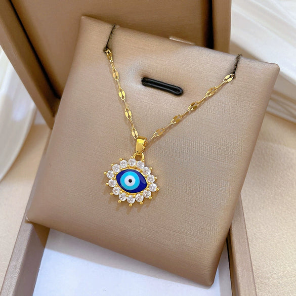 Necklace Stainless Steel Copper Geometric Electroplating Minimalist For Women