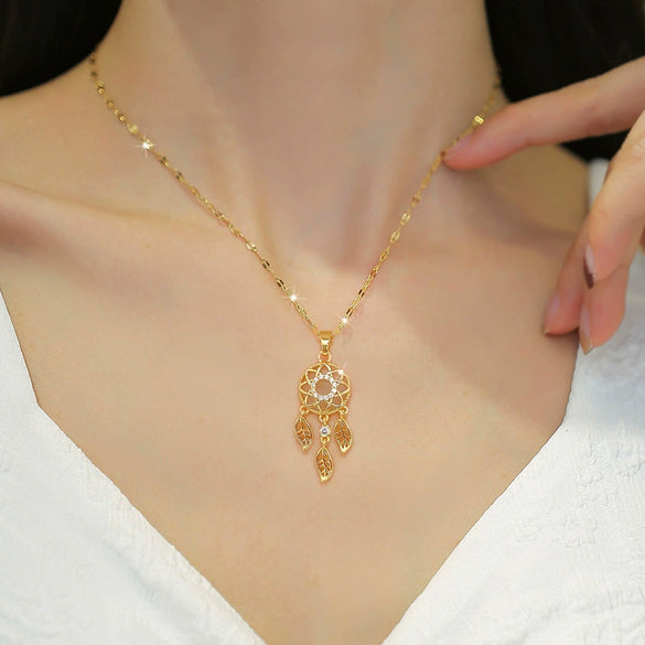Necklace Stainless Steel Copper Geometric Electroplating Natural Style For Women