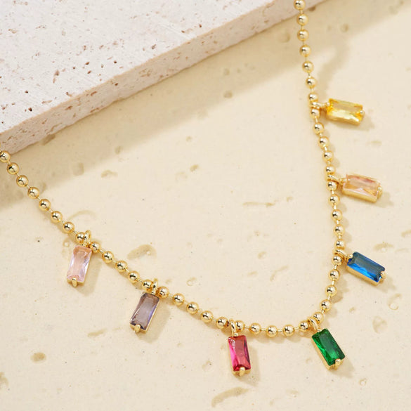 Necklace Stainless Steel Copper Geometric Electroplating Sweet Style