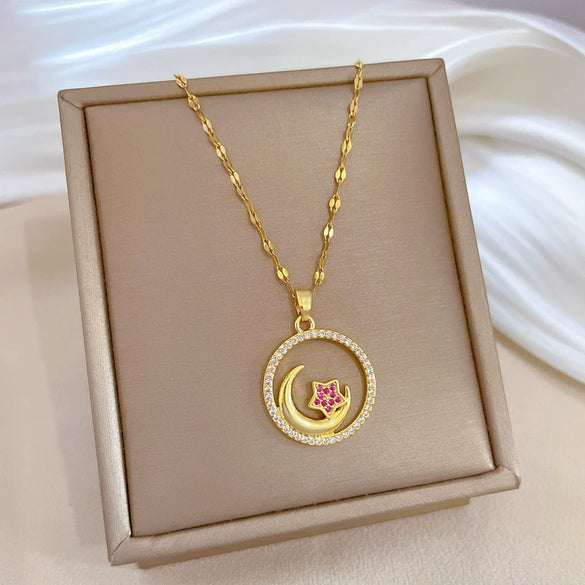 Necklace Stainless Steel Copper Geometric Electroplating Women