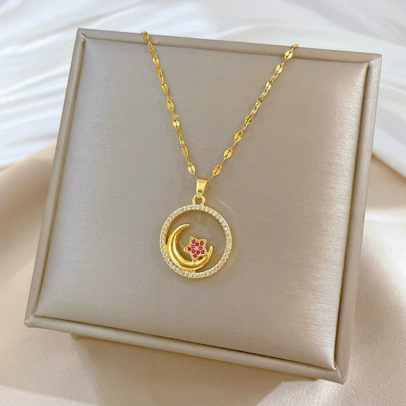 Necklace Stainless Steel Copper Geometric Electroplating Women