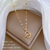 Necklace Stainless Steel Copper Geometric Element Love Full Diamond Light Luxury Temperament Gorgeous Allmatch Clavicle Chain Unisex