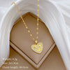 Necklace Stainless Steel Copper Geometric Element Love Full Diamond Light Luxury Temperament Gorgeous Allmatch Clavicle Chain Unisex