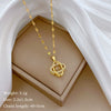 Necklace Stainless Steel Copper Geometric Element Love Full Diamond Light Luxury Temperament Gorgeous Allmatch Clavicle Chain Unisex