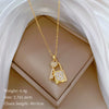 Necklace Stainless Steel Copper Geometric Element Love Full Diamond Light Luxury Temperament Gorgeous Allmatch Clavicle Chain Unisex