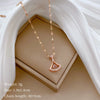 Necklace Stainless Steel Copper Geometric Element Love Full Diamond Light Luxury Temperament Gorgeous Allmatch Clavicle Chain Unisex