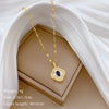 Necklace Stainless Steel Copper Geometric Element Love Full Diamond Light Luxury Temperament Gorgeous Allmatch Clavicle Chain Unisex