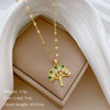 Necklace Stainless Steel Copper Geometric Element Love Full Diamond Light Luxury Temperament Gorgeous Allmatch Clavicle Chain Unisex