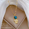 Necklace Stainless Steel Copper Geometric Element Love Full Diamond Light Luxury Temperament Gorgeous Allmatch Clavicle Chain Unisex