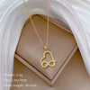 Necklace Stainless Steel Copper Geometric Element Love Full Diamond Light Luxury Temperament Gorgeous Allmatch Clavicle Chain Unisex