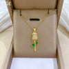 Necklace Stainless Steel Copper Geometric Green Leaf Rose Style Unisex