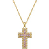 Necklace Stainless Steel Copper Geometric Heavy Industry Full Diamond Light Luxury Style Unisex