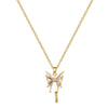Necklace Stainless Steel Copper Geometric Hollow Butterfly Full Diamond Light Luxury Elegant Gorgeous Unisex