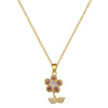 Necklace Stainless Steel Copper Geometric Leaf Five Petal Flower Light Luxury Elegant Gorgeous Unisex