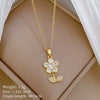 Necklace Stainless Steel Copper Geometric Leaf Five Petal Flower Light Luxury Elegant Gorgeous Unisex