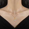 Necklace Stainless Steel Copper Geometric Light Luxury Elegant Bow Full Diamond