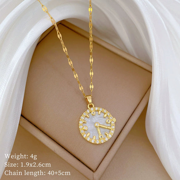 Necklace Stainless Steel Copper Geometric Light Luxury Style