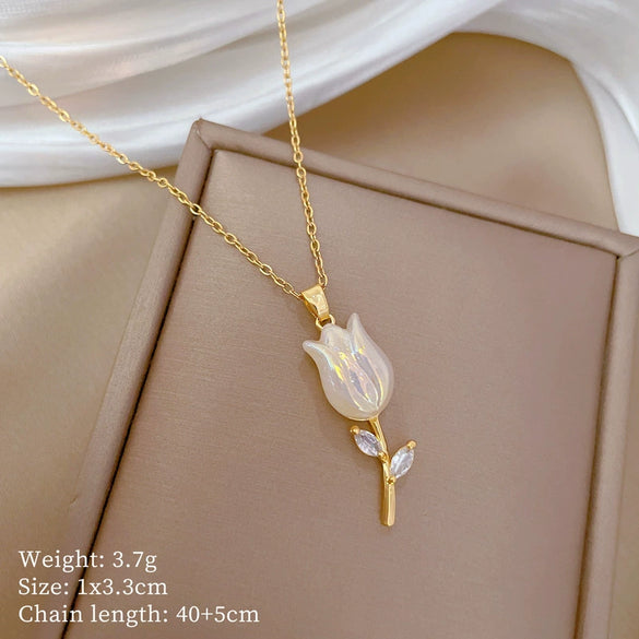 Necklace Stainless Steel Copper Geometric Light Luxury Style