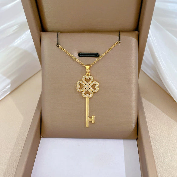 Necklace Stainless Steel Copper Geometric Light Luxury Style