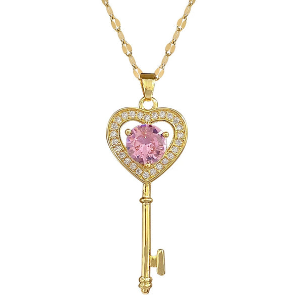 Necklace Stainless Steel Copper Geometric Light Luxury Style