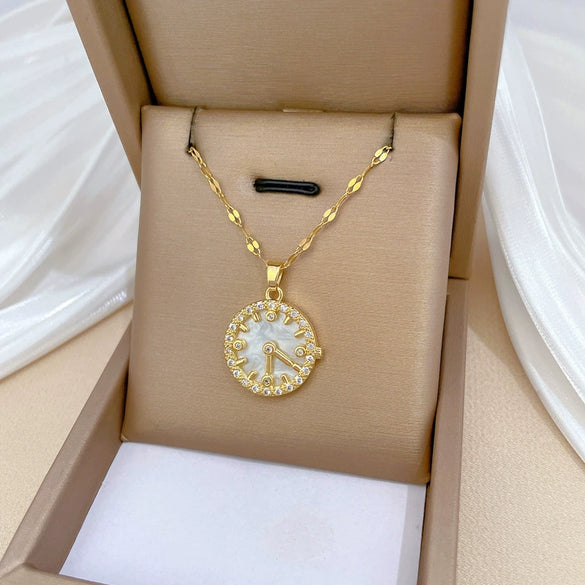Necklace Stainless Steel Copper Geometric Light Luxury Style