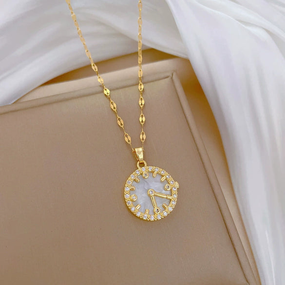 Necklace Stainless Steel Copper Geometric Light Luxury Style
