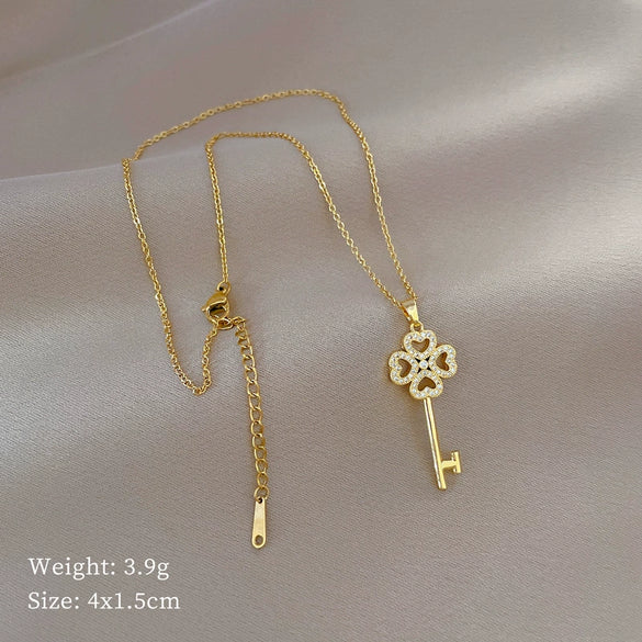 Necklace Stainless Steel Copper Geometric Light Luxury Style