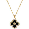 Necklace Stainless Steel Copper Geometric Lucky Grass Flower Light Luxury Elegant Gorgeous Unisex
