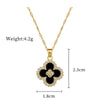 Necklace Stainless Steel Copper Geometric Lucky Grass Flower Light Luxury Elegant Gorgeous Unisex